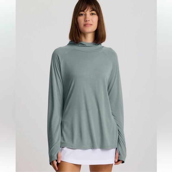 Free Fly Apparel Tops - NWOT FREE FLY Bamboo Lightweight Hoodie II Ocean Mist UPF 20 Sun Protection XL